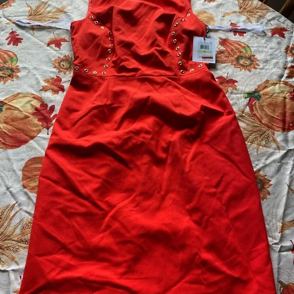 Calvin Klein Red dress NWT size 4P - Picture 2 of 5